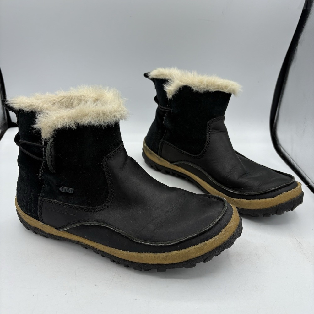 Merrell Boots Womens Size 8 Tremblant Winter Snow Polar Dry 200 Gram Ins Black